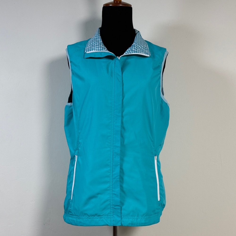 ABACUS Reversible Full Zip Golf Windproof Women's Turquoise Vest M